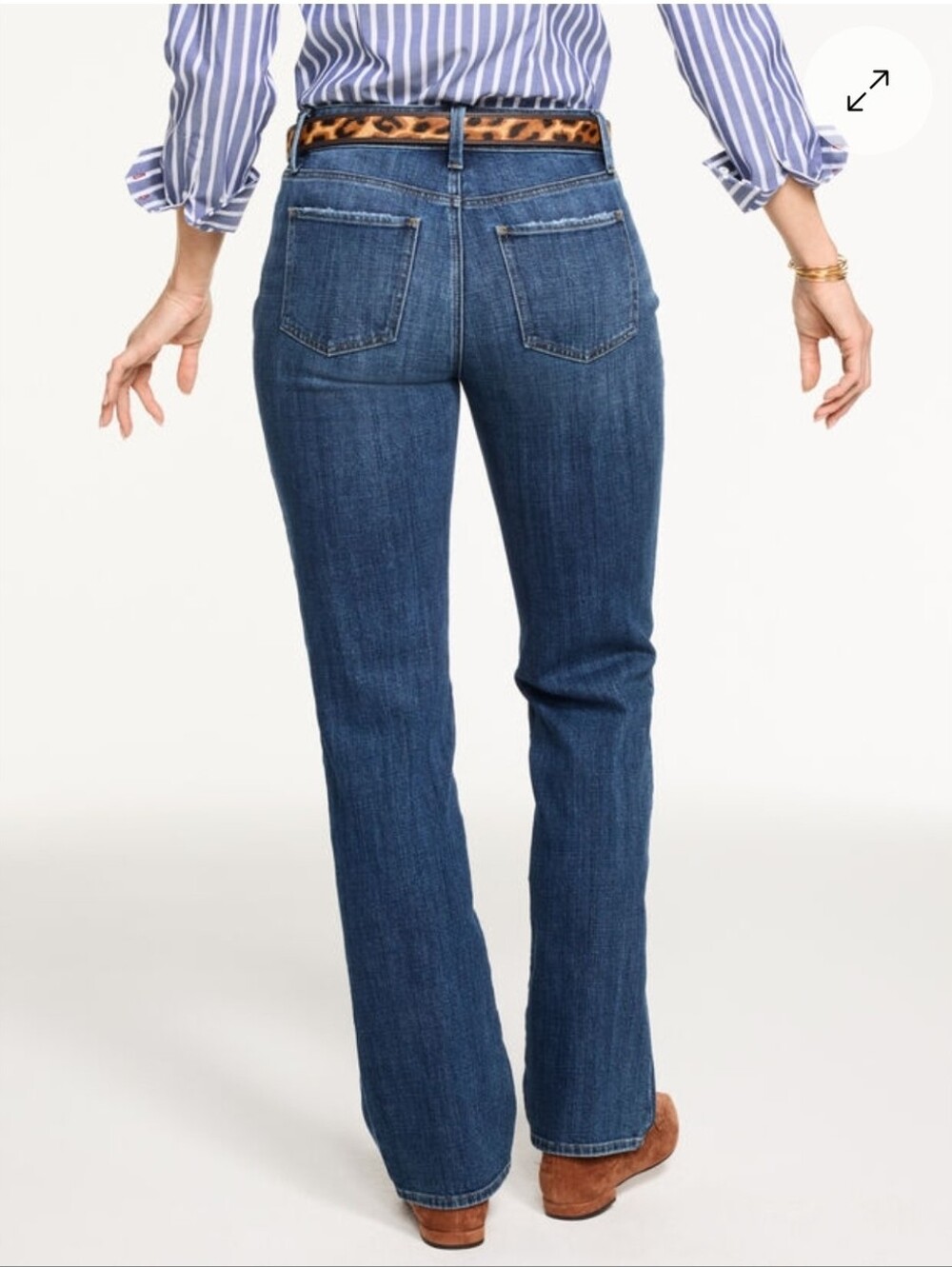 Talbots Women Signature Boot Cut Dark Blue Denim Jeans Size 6 NWT - Picture 2 of 7
